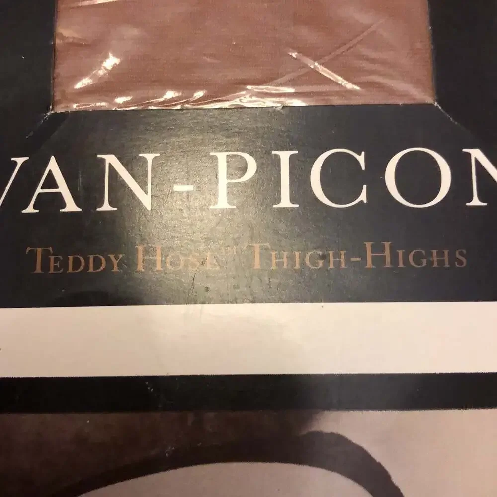 NWT vintage Evan-Picone nylon teddy hose thigh highs. 2 pairs size small
